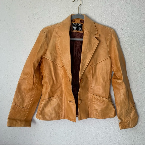 PADITOS // Vintage Genuine Leather Jacket - Size 11/12 - Picture 4 of 5